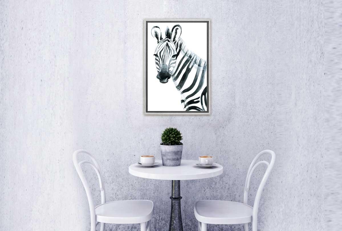 Zebra Watercolour | Canvas Wall Art Print - Final Touch Decor