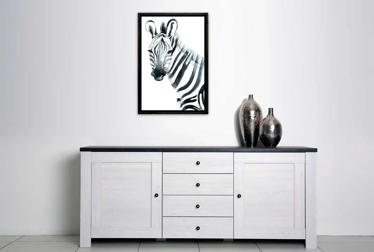 Zebra Watercolour | Canvas Wall Art Print - Final Touch Decor