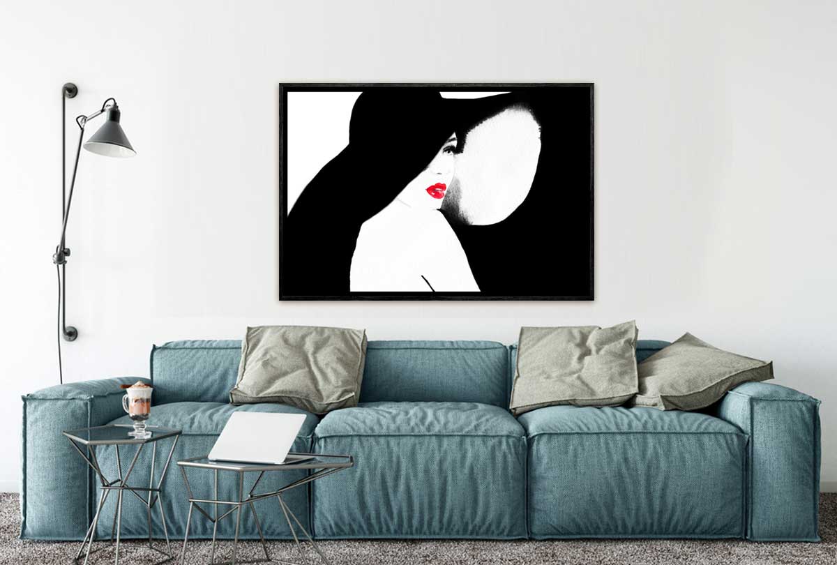 Lady in Large Hat | Canvas Wall Art Print - Final Touch Decor