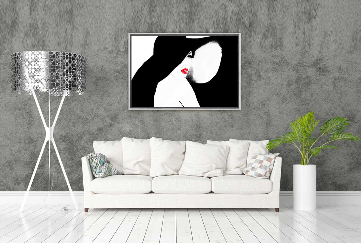 Lady in Large Hat | Canvas Wall Art Print - Final Touch Decor