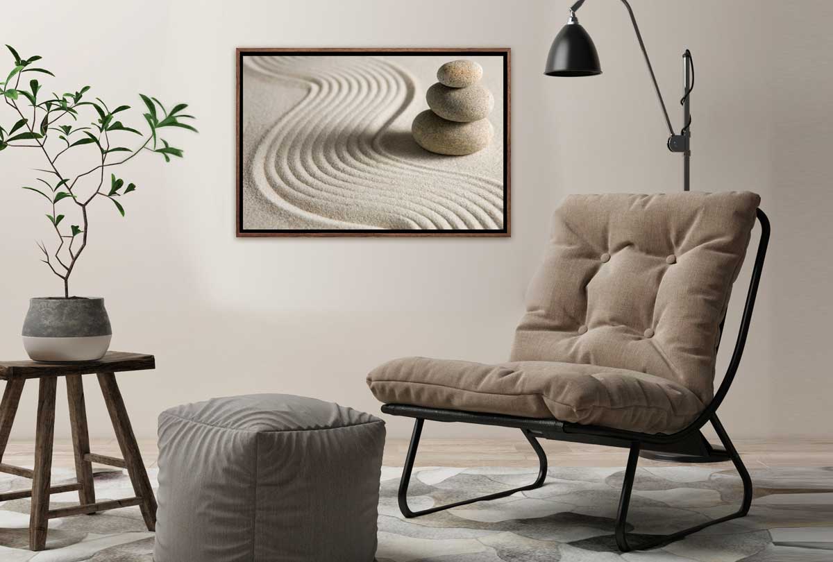 Pebbles on Sand | Canvas Wall Art Print - Final Touch Decor