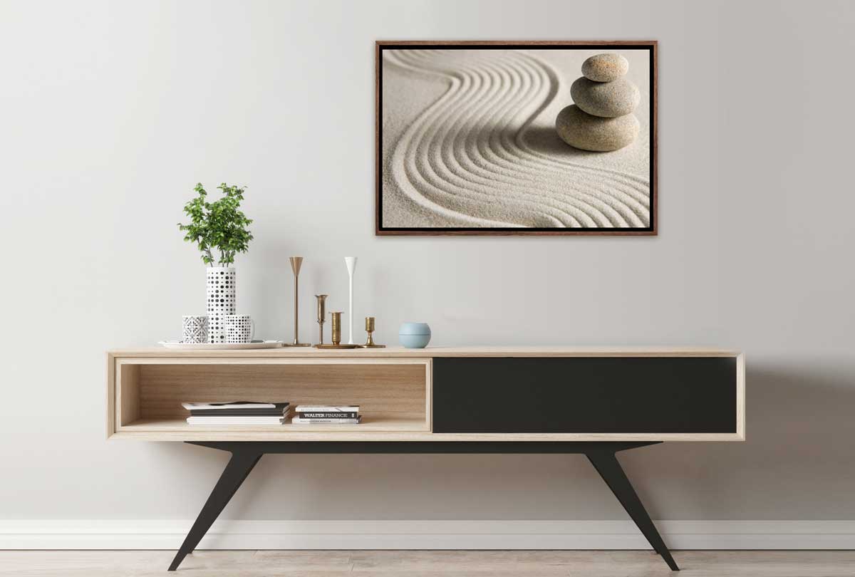 Pebbles on Sand | Canvas Wall Art Print - Final Touch Decor