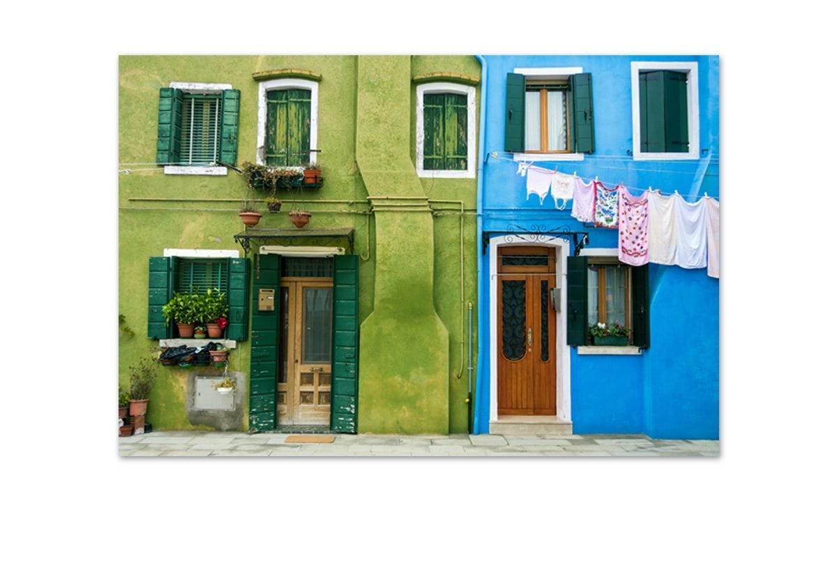 Houses of Burano, Italy | Canvas Wall Art Print - Final Touch Decor