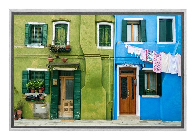 Houses of Burano, Italy | Canvas Wall Art Print - Final Touch Decor
