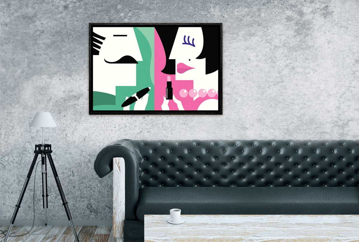 His and Hers Abstract | Canvas Wall Art Print - Final Touch Decor