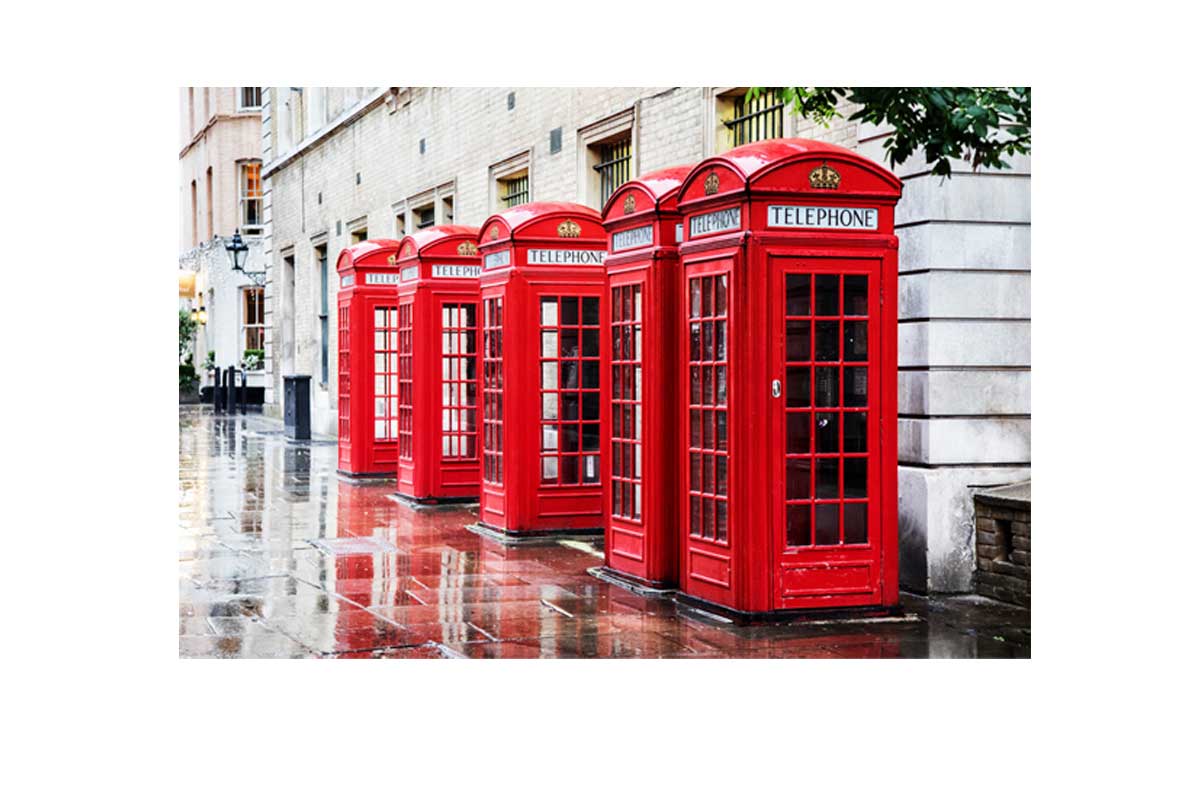 Red Phone Booths, UK | Canvas Wall Art Print - Final Touch Decor
