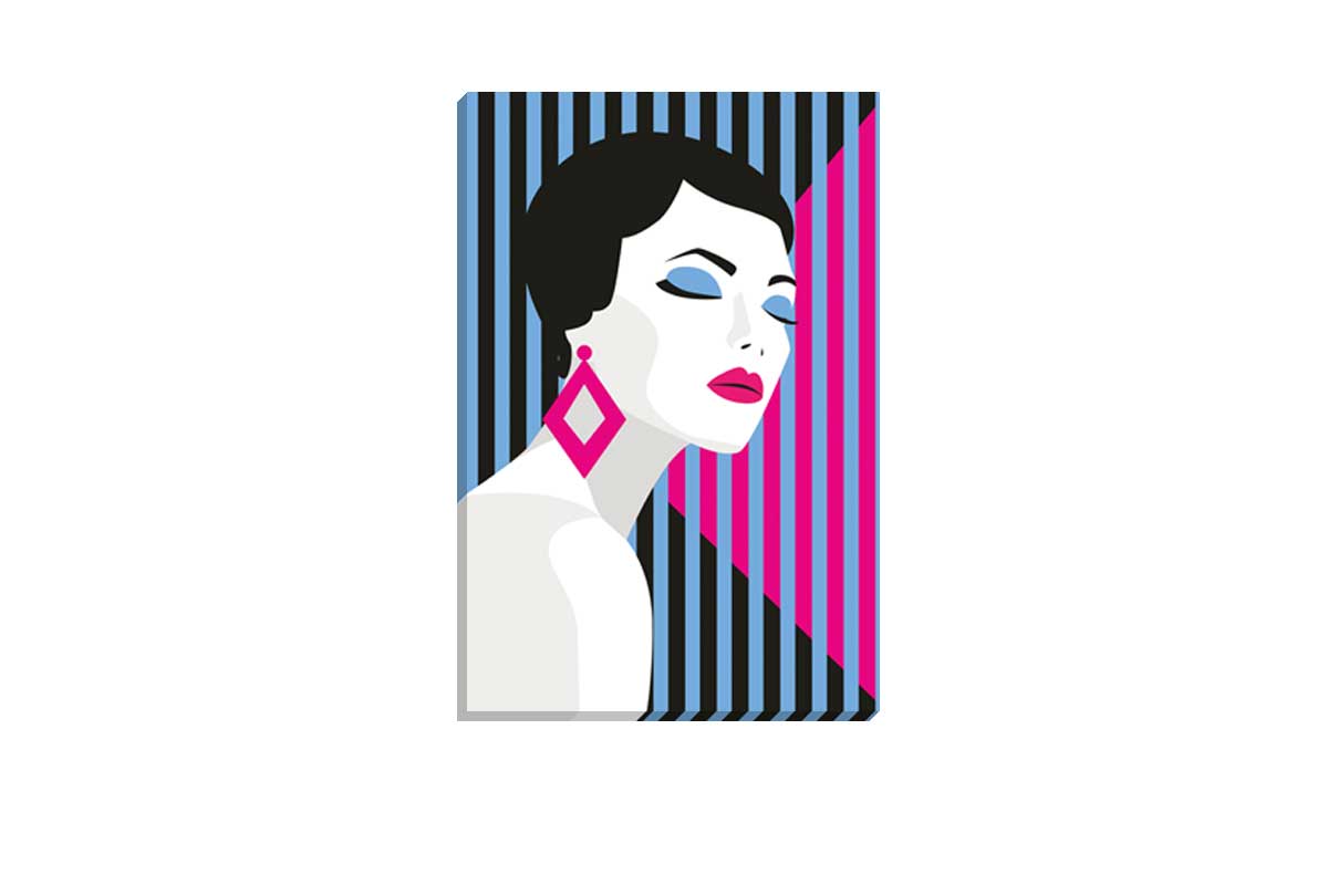Retro Lady | Canvas Wall Art Print - Final Touch Decor
