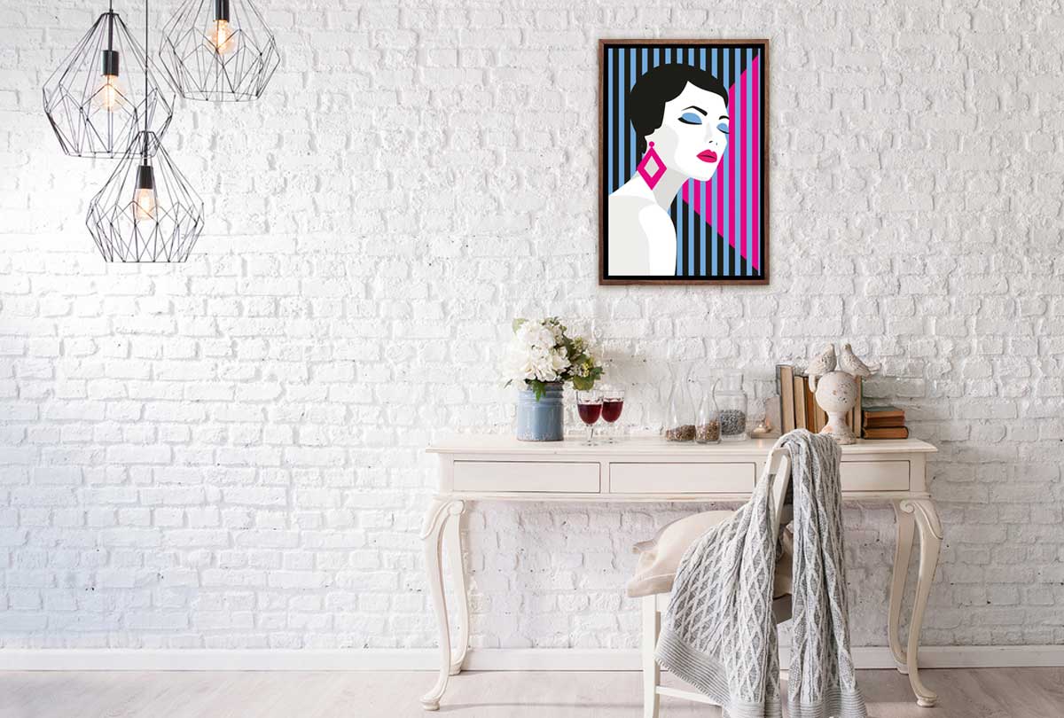 Retro Lady | Canvas Wall Art Print - Final Touch Decor