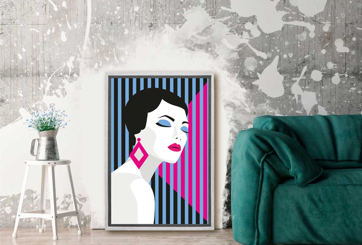 Retro Lady | Canvas Wall Art Print - Final Touch Decor