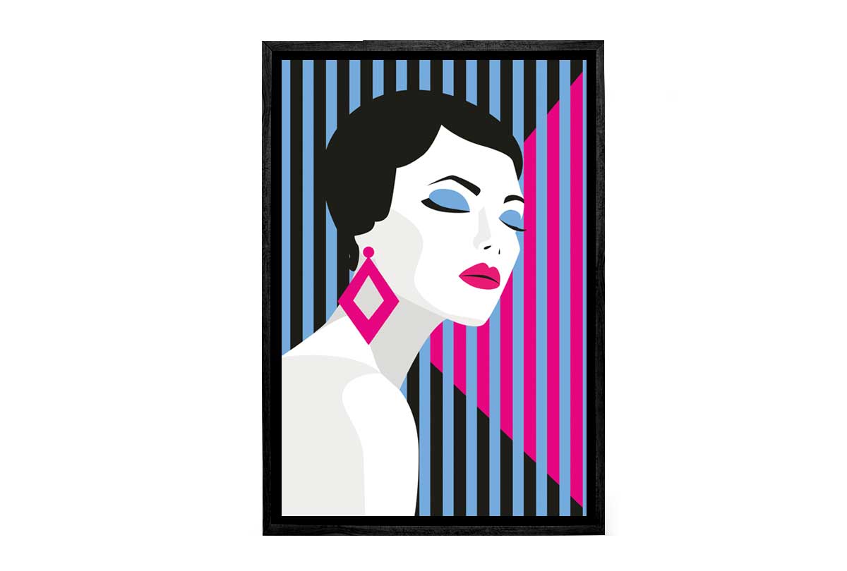 Retro Lady | Canvas Wall Art Print - Final Touch Decor