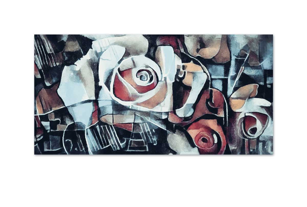 Abstract Roses | Canvas Wall Art Print - Final Touch Decor