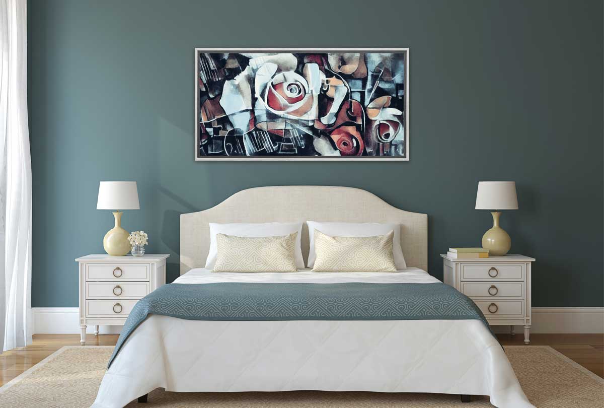 Abstract Roses | Canvas Wall Art Print - Final Touch Decor