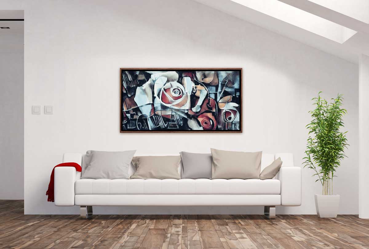 Abstract Roses | Canvas Wall Art Print - Final Touch Decor