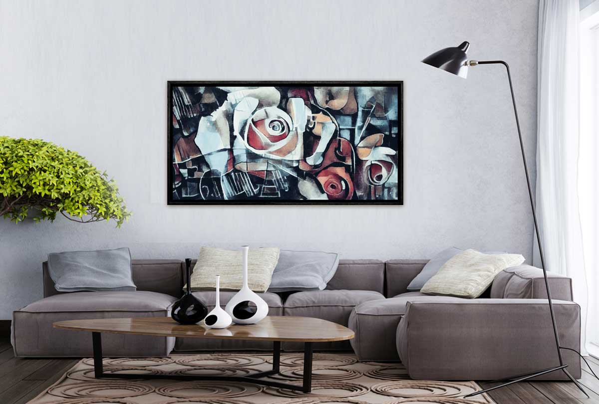 Abstract Roses | Canvas Wall Art Print - Final Touch Decor