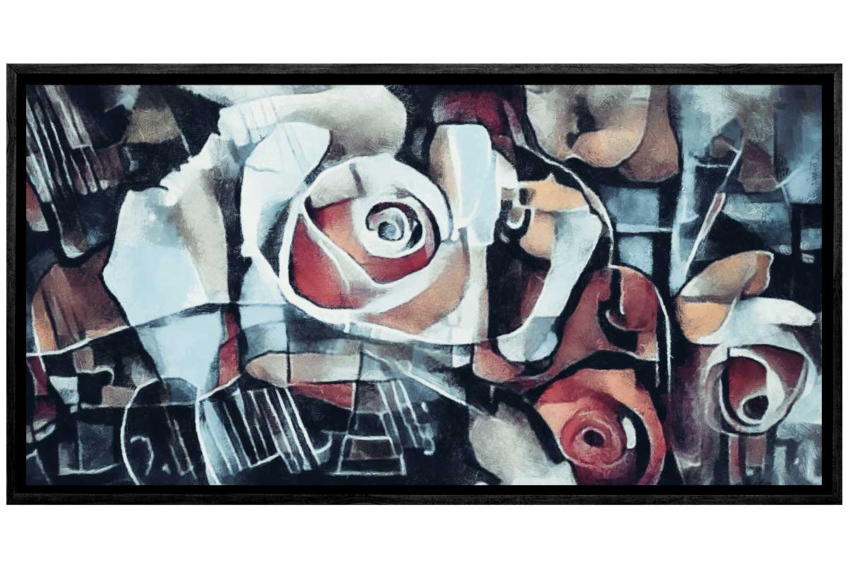 Abstract Roses | Canvas Wall Art Print - Final Touch Decor