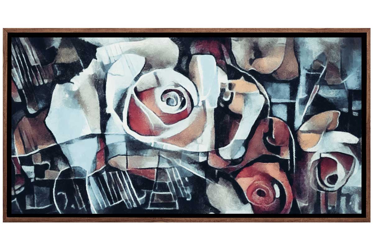 Abstract Roses | Canvas Wall Art Print - Final Touch Decor