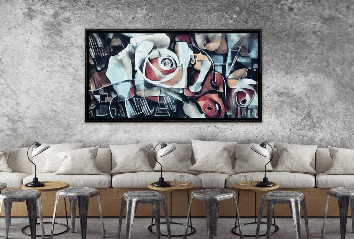Abstract Roses | Canvas Wall Art Print - Final Touch Decor