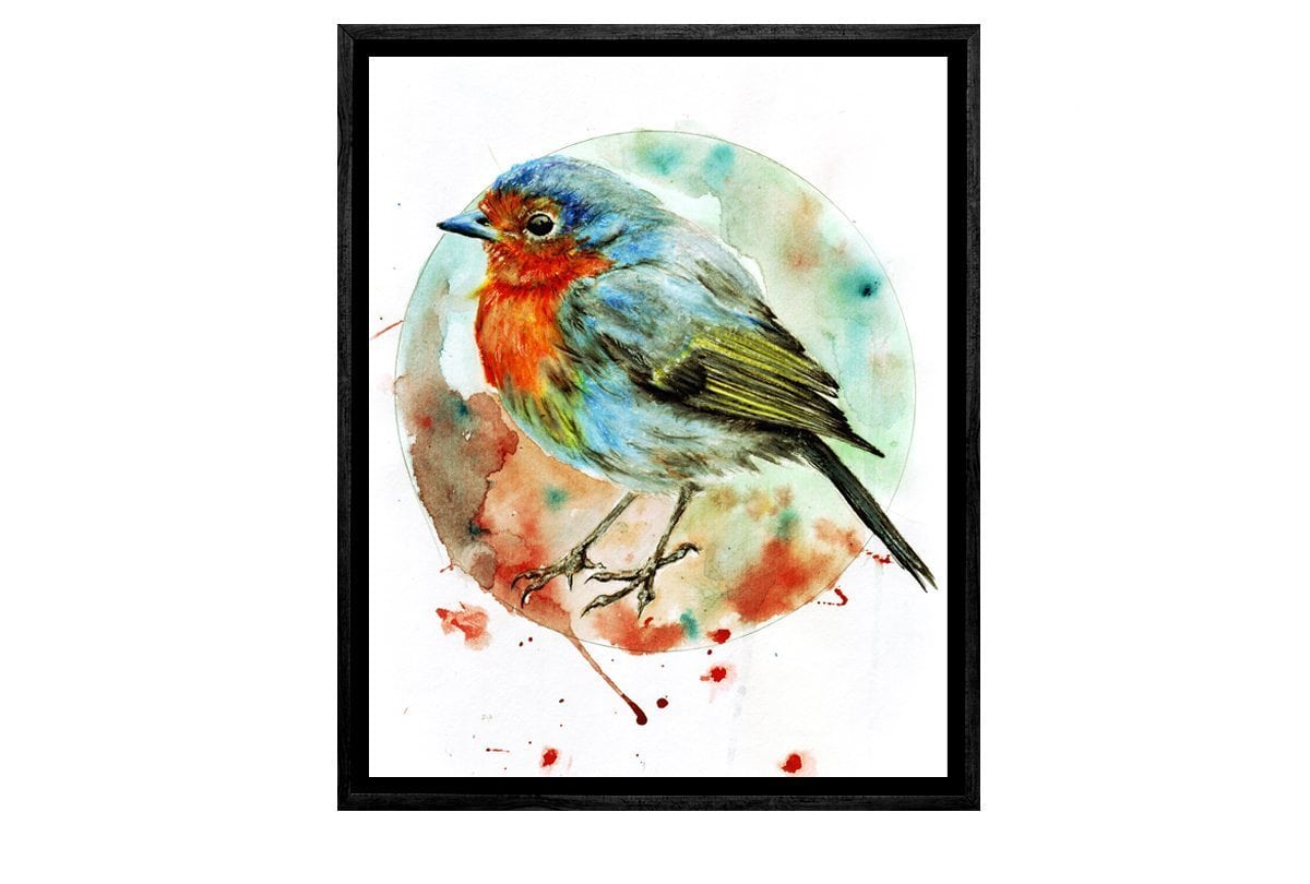 Robin Watercolour | Bird Canvas Wall Art Print - Final Touch Decor