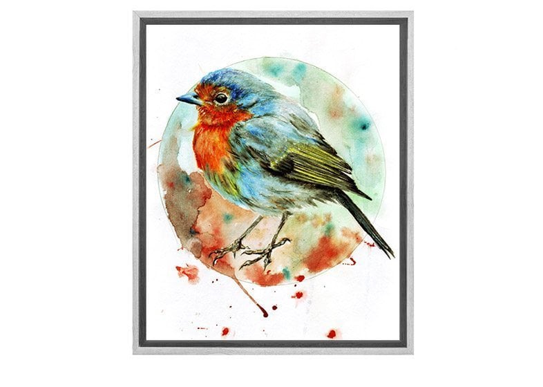 Robin Watercolour | Bird Canvas Wall Art Print - Final Touch Decor