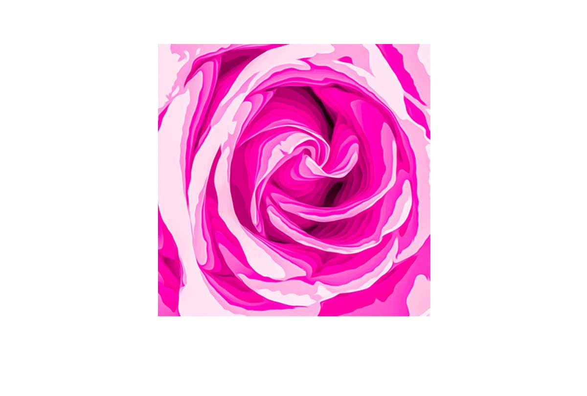 Bright Pink Rose Bud Abstract | Canvas Wall Art Print - Final Touch Decor