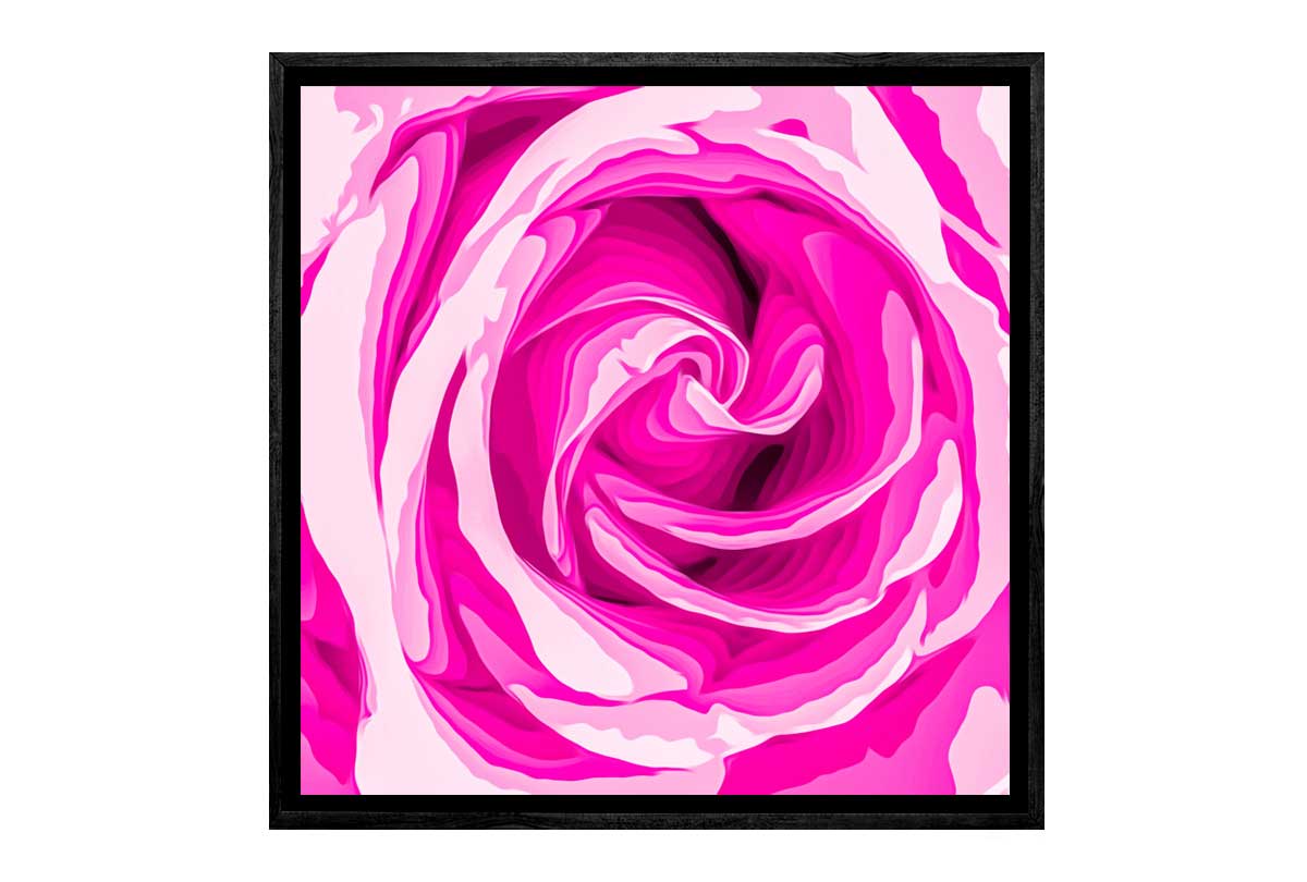 Bright Pink Rose Bud Abstract | Canvas Wall Art Print - Final Touch Decor