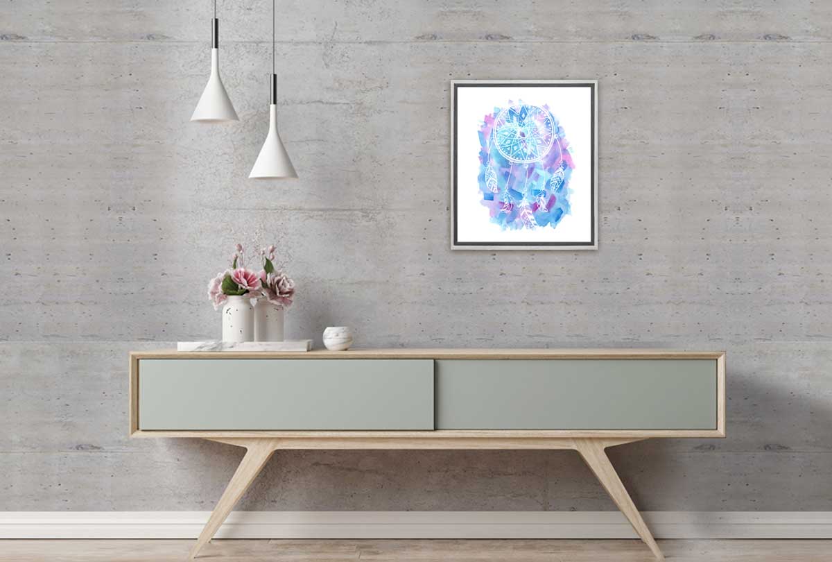 Blue and Purple Watercolour Dream Catcher | Canvas Wall Art Print - Final Touch Decor