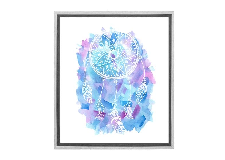 Blue and Purple Watercolour Dream Catcher | Canvas Wall Art Print - Final Touch Decor