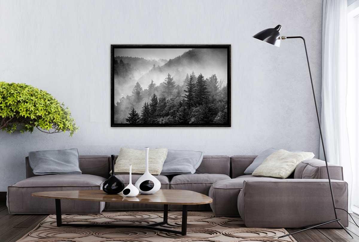 Misty Pine Forest | Canvas Wall Art Print - Final Touch Decor