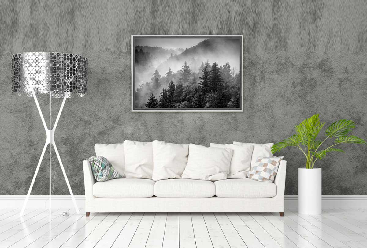 Misty Pine Forest | Canvas Wall Art Print - Final Touch Decor