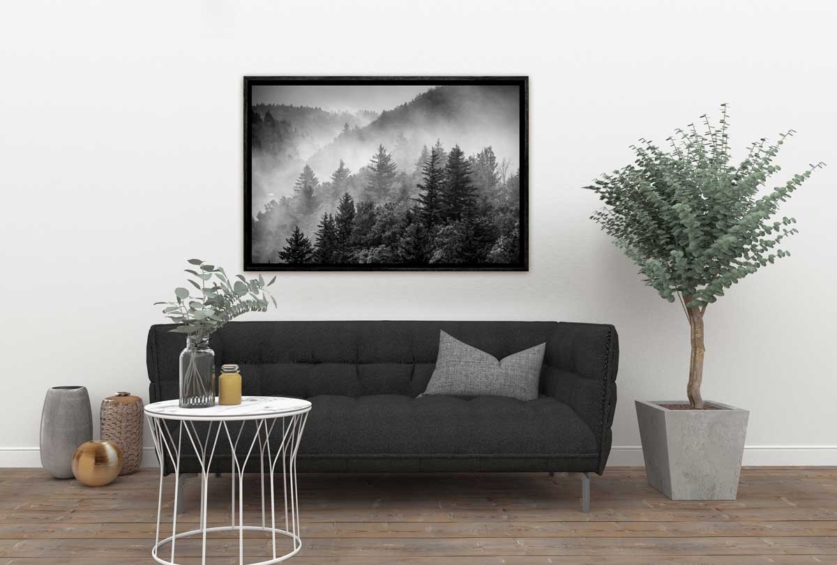Misty Pine Forest | Canvas Wall Art Print - Final Touch Decor