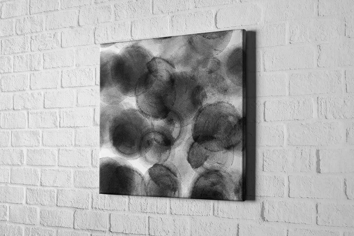 Black Watercolor Dots | Canvas Wall Art Print - Final Touch Decor