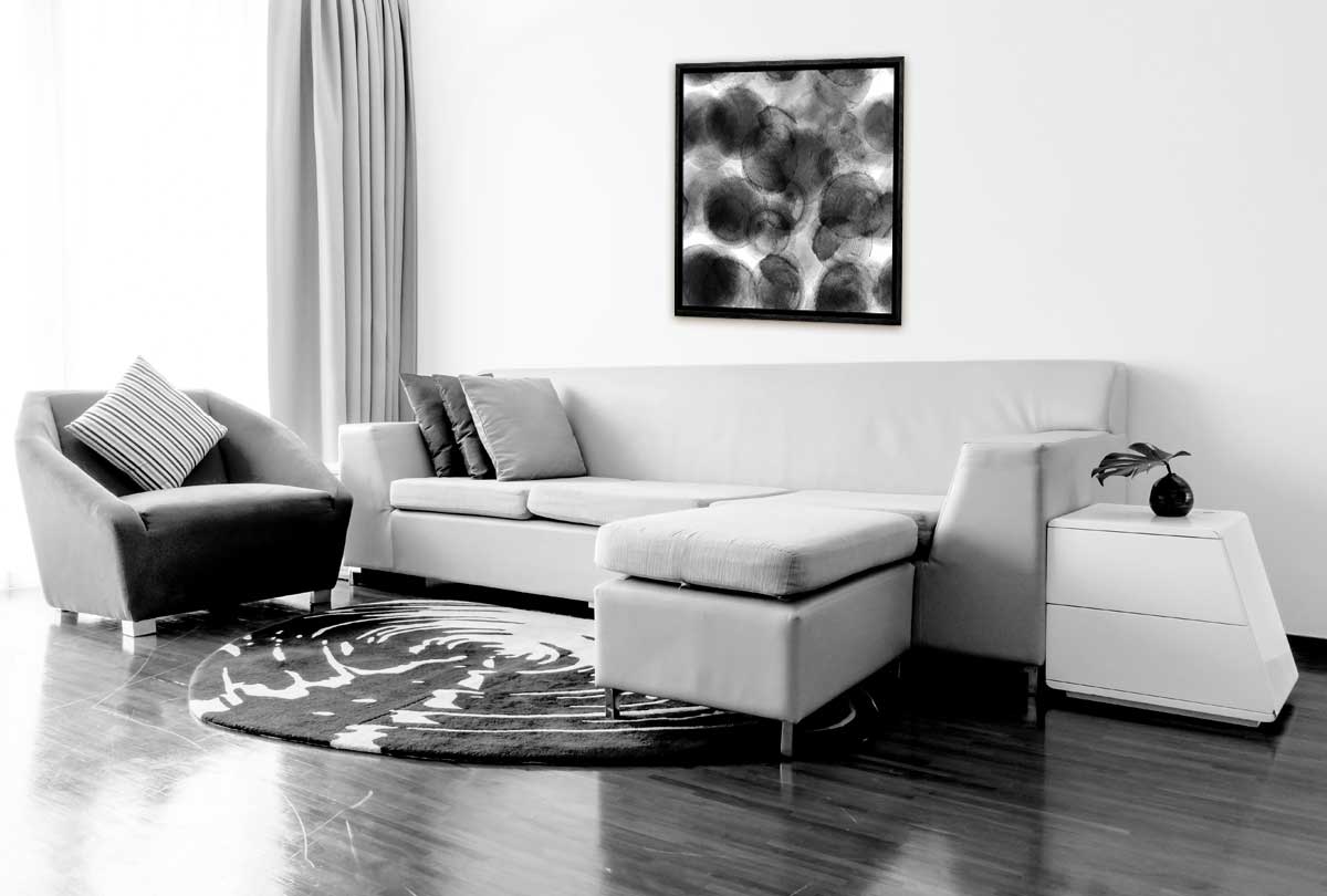 Black Watercolor Dots | Canvas Wall Art Print - Final Touch Decor