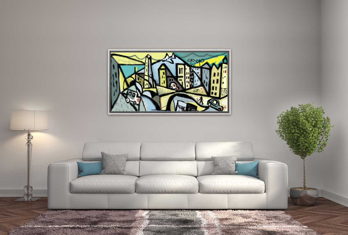 Abstract Town | Canvas Wall Art Print - Final Touch Decor