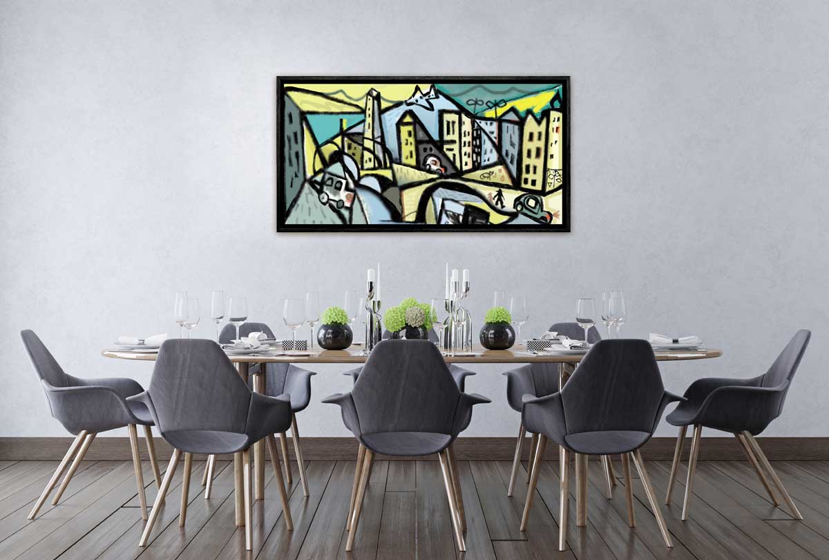Abstract Town | Canvas Wall Art Print - Final Touch Decor