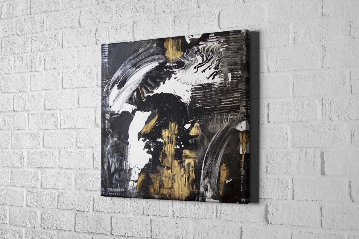 Black and Gold Abstract | Canvas Wall Art Print - Final Touch Decor