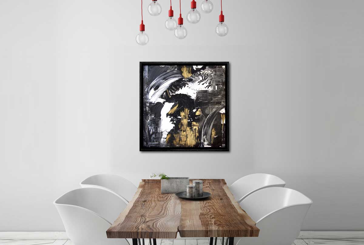 Black and Gold Abstract | Canvas Wall Art Print - Final Touch Decor