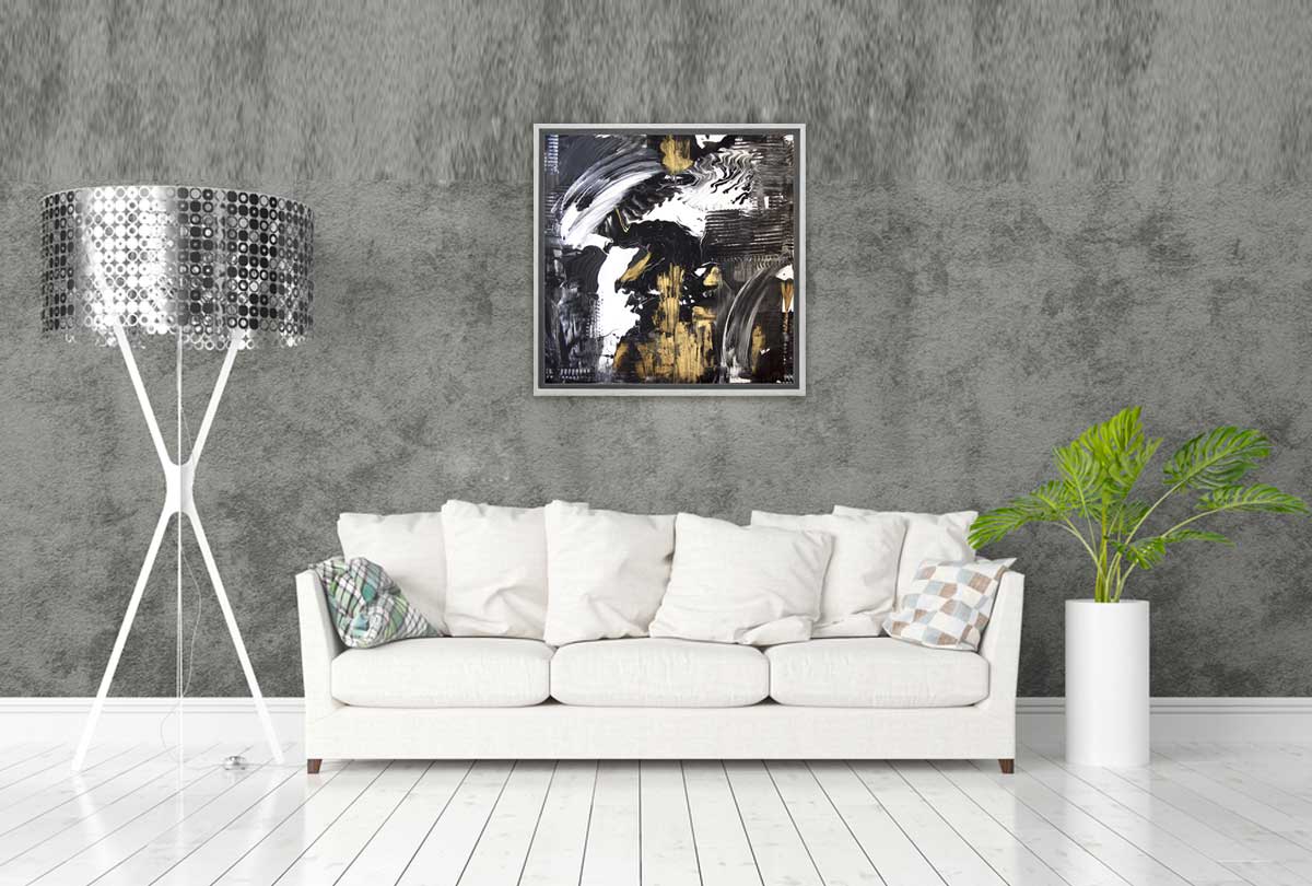 Black and Gold Abstract | Canvas Wall Art Print - Final Touch Decor