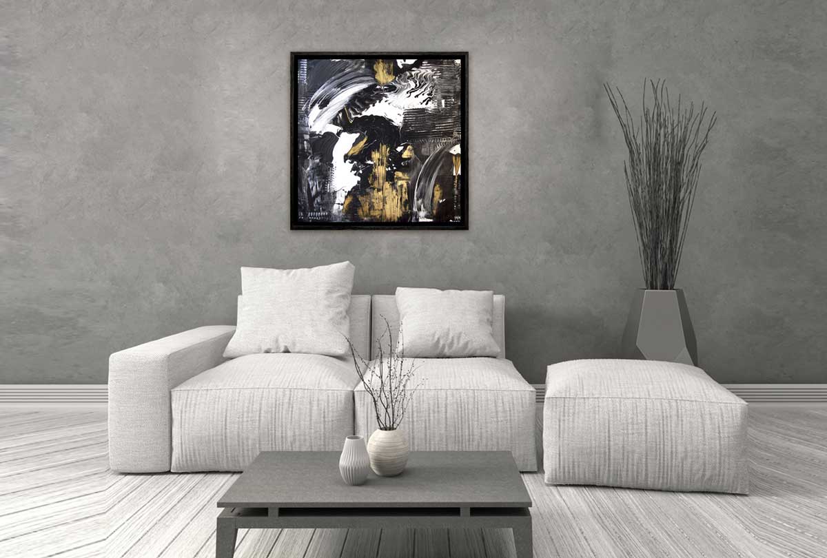 Black and Gold Abstract | Canvas Wall Art Print - Final Touch Decor