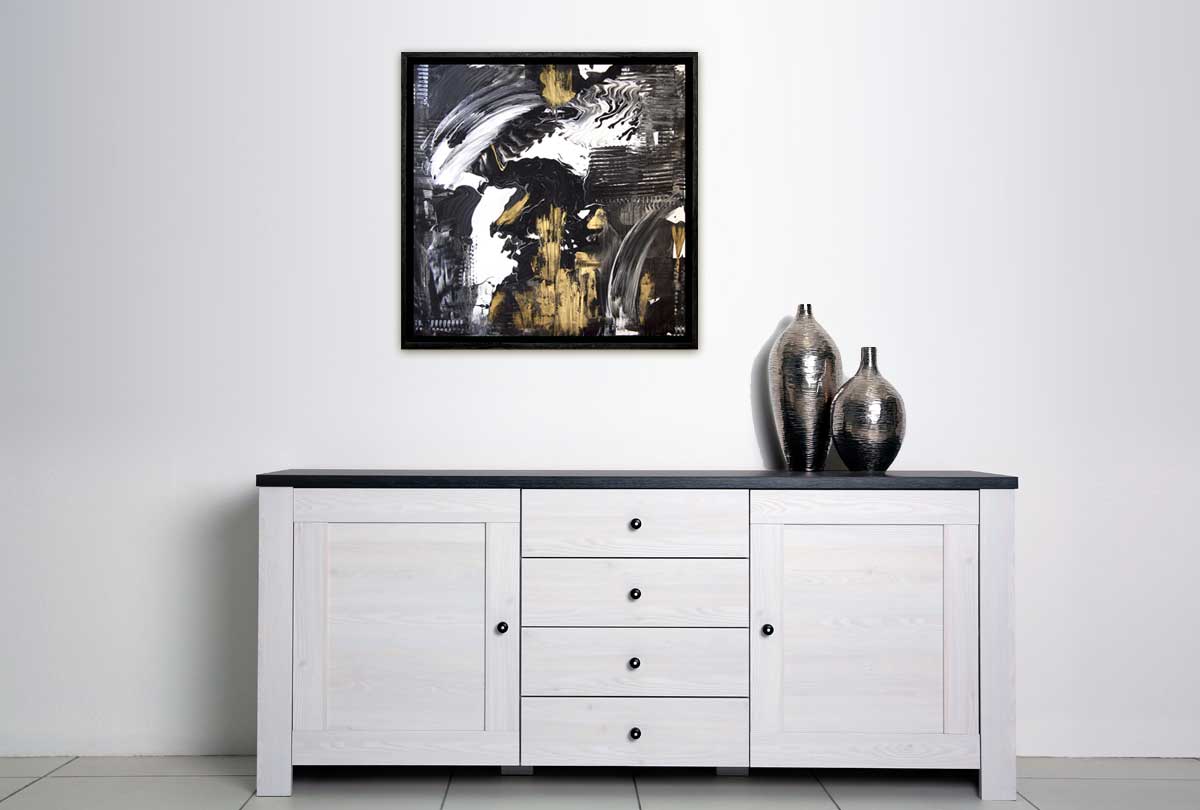 Black and Gold Abstract | Canvas Wall Art Print - Final Touch Decor