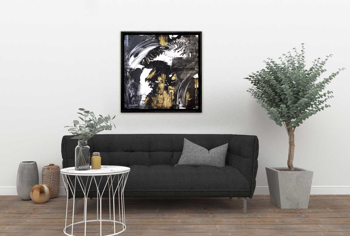 Black and Gold Abstract | Canvas Wall Art Print - Final Touch Decor