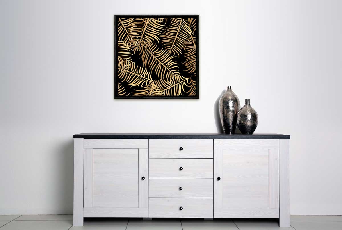 Golden Palm Leaves | Canvas Wall Art Print - Final Touch Decor