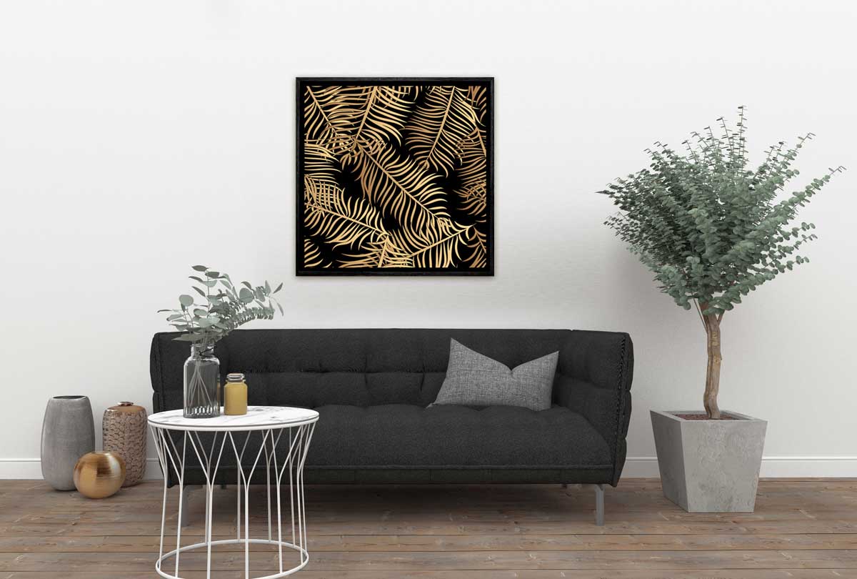 Golden Palm Leaves | Canvas Wall Art Print - Final Touch Decor