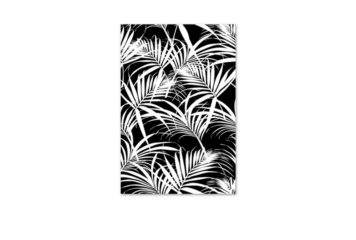 White Palm on Black | Canvas Wall Art Print - Final Touch Decor