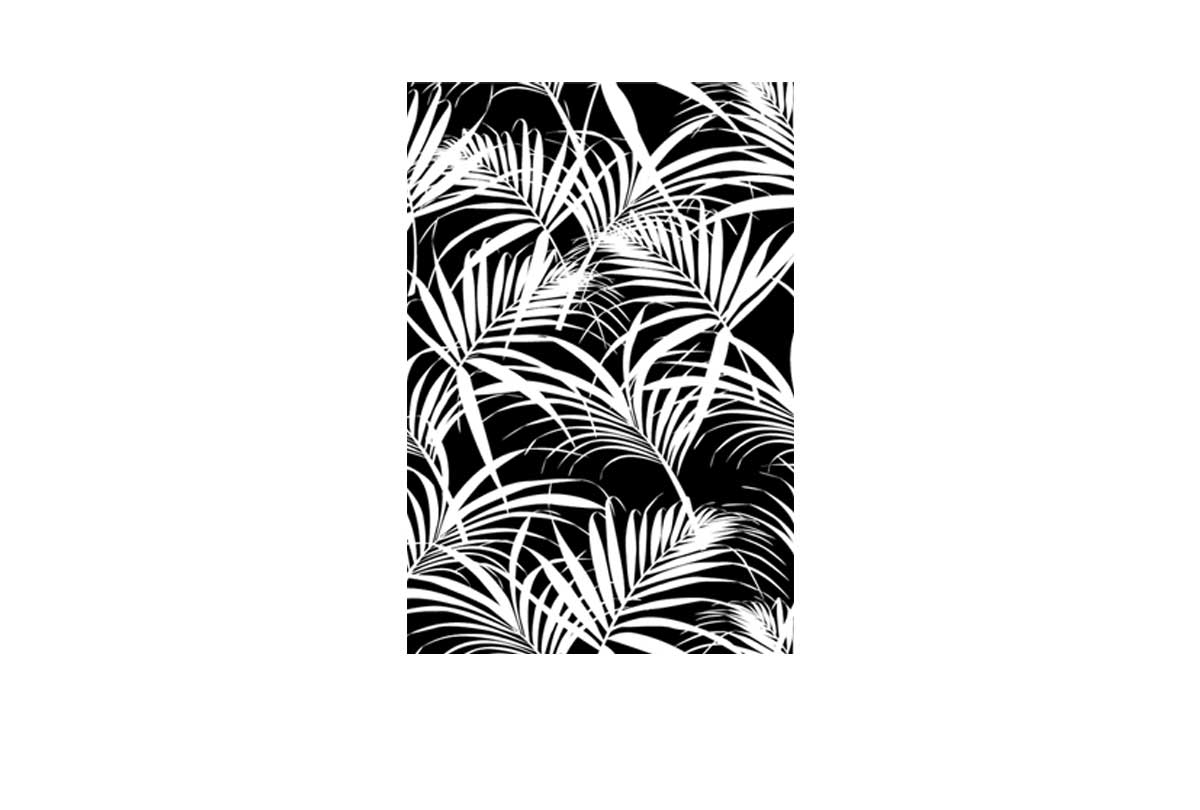 White Palm on Black | Canvas Wall Art Print - Final Touch Decor