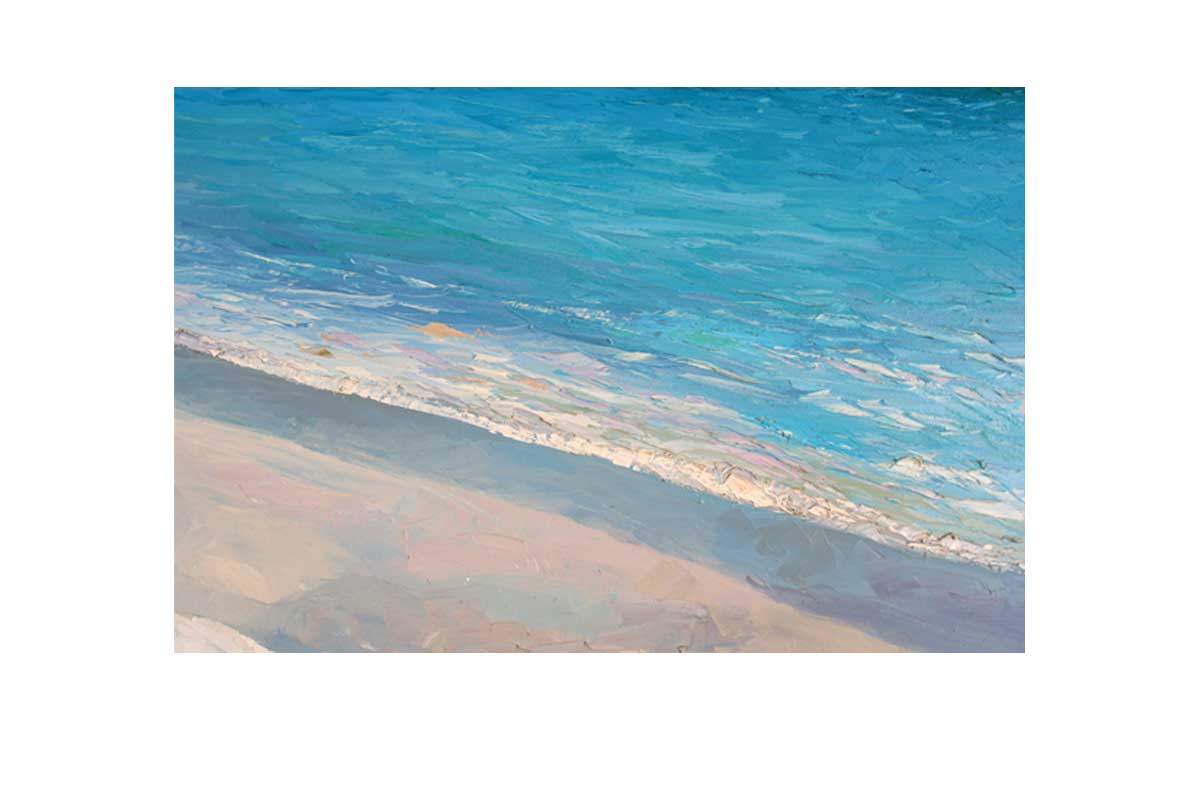Beach from Above Painting | Canvas Wall Art Print - Final Touch Decor