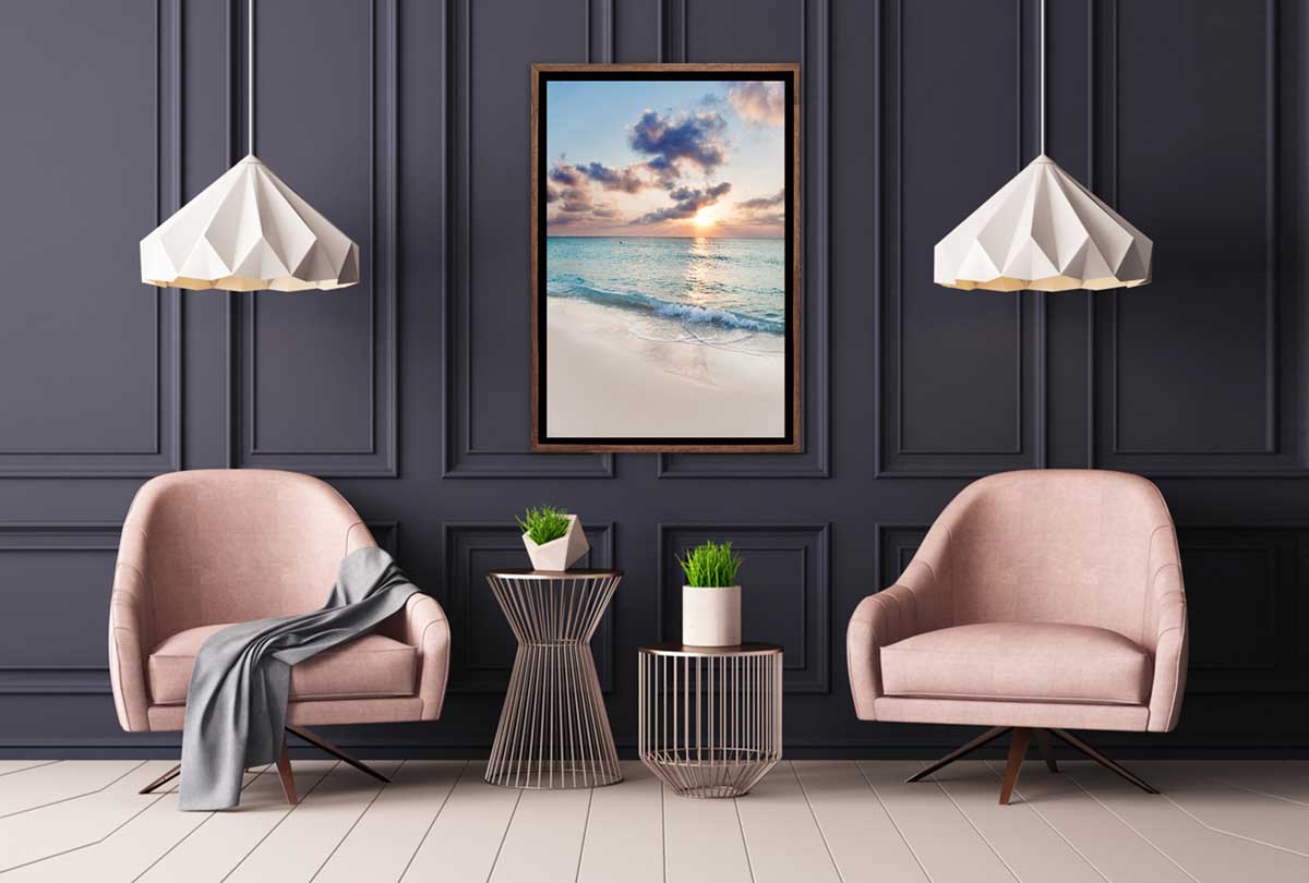 Early Morning Beach Scene | Canvas Wall Art Print - Final Touch Decor