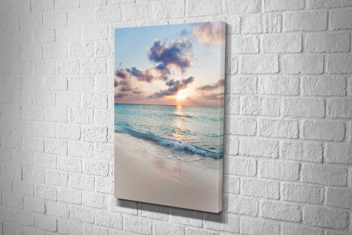 Early Morning Beach Scene | Canvas Wall Art Print - Final Touch Decor