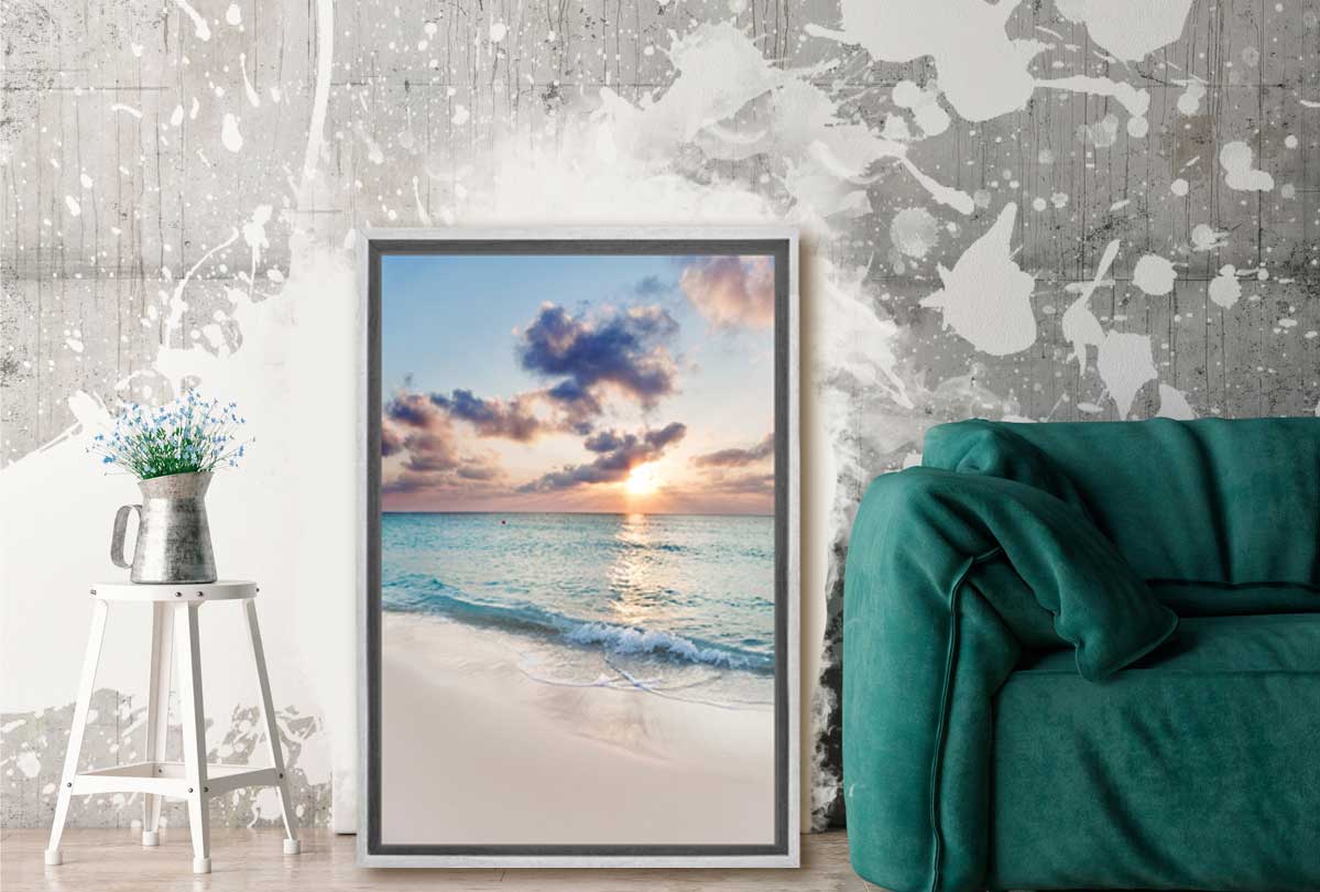 Early Morning Beach Scene | Canvas Wall Art Print - Final Touch Decor