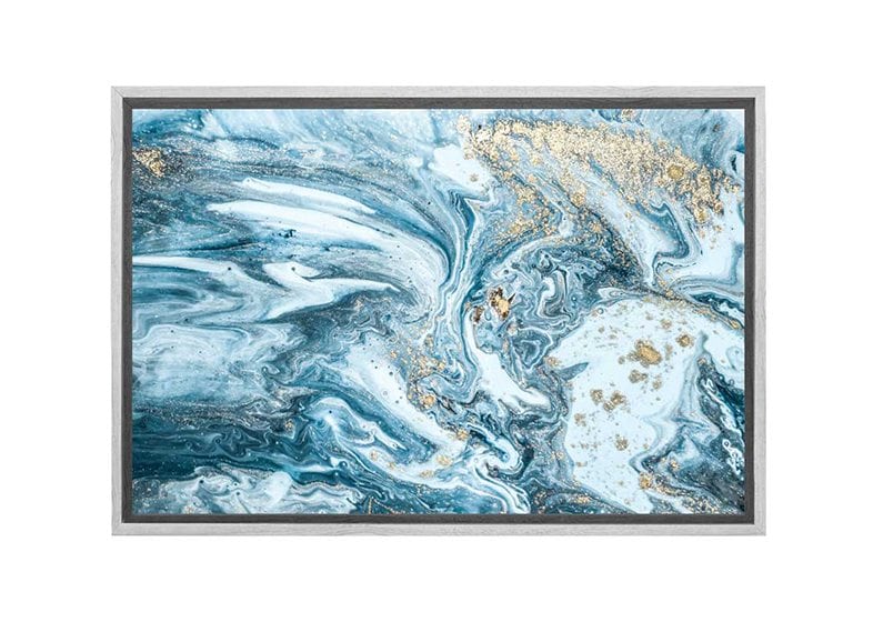 Green Teal Gold Abstract | Canvas Wall Art Print - Final Touch Decor