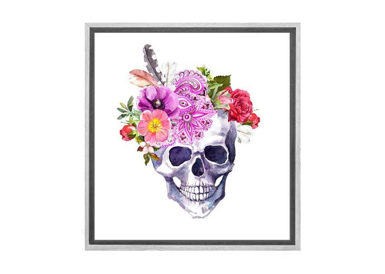 Floral Skull | Canvas Wall Art Print - Final Touch Decor
